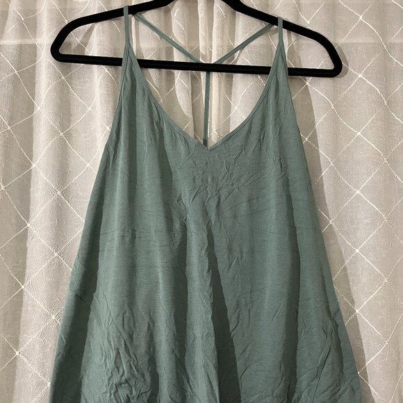 teal lululemon modal-silk yoga top size 14 - Picture 1 of 4